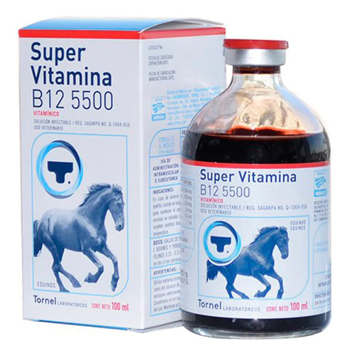Tornel Super Vitamina B12 5500 Para Equinos Pack 2 Frascos