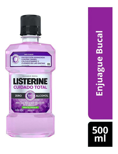 Enjuague Bucal Listerine Cuidado Total Zero X 500ml