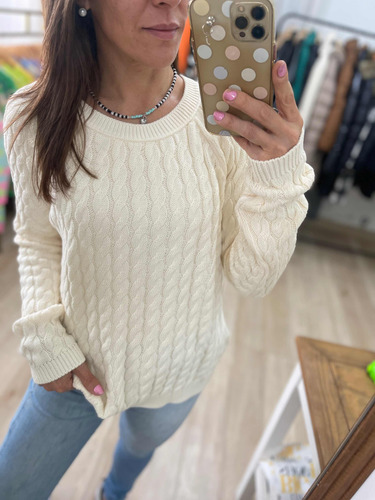 Sweater Trenzado Ancho Mujer The Big Shop