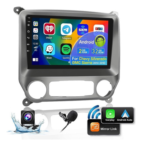 Estereo Chevrolet Silverado 2014-2018 Android Carplay 2g+32g