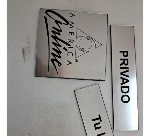 Placa Metalex Grabado Laser Acero Cepillado