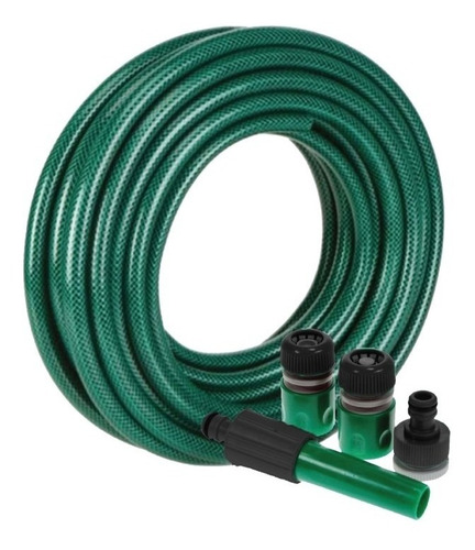 Imagen 1 de 7 de Manguera Jardín Reforzada 1/2 Pulgada 30 Mts Mas Accesorios