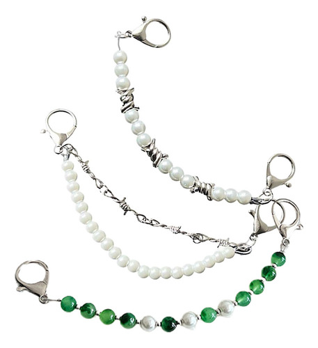 3 Unidades De Zapatos Pearl Charm Punk De Doble Capa