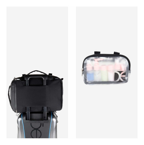 Duffle Bag Cloe Unisex De Viaje Doble Función Color Negro