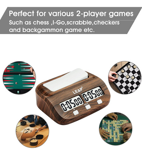 Reloj De Ajedrez Digital Leap Chess Clock Profesional Para B