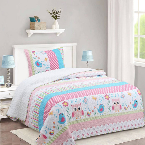 Cubrecama Quilt Infantil Sherpa 1.5 Pza. Mas Funda Diseños