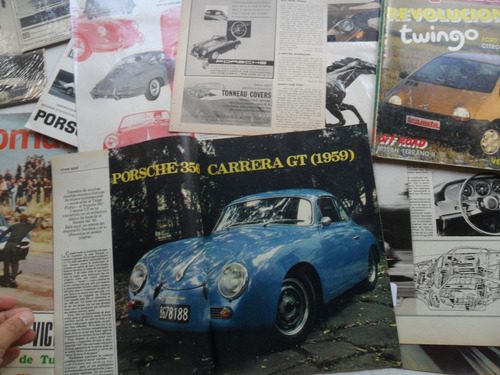 Lote Publicidad Antiguo Porsche 911 356 No Folleto Revista