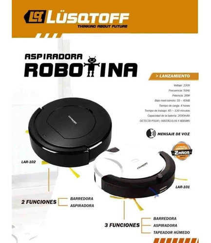 Aspiradora robot Lüsqtoff LAR-101 blanca 220V