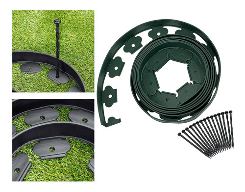 Kit De Bordes De Paisaje De Jardín De 5 Metros Con Púas De