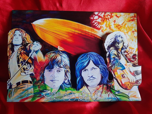 Cuadros De Madera Grandes 3d Led Zeppelin 3