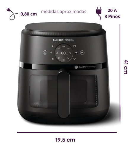 Air Fryer Digital 1700w Philips Walita 127v Na230