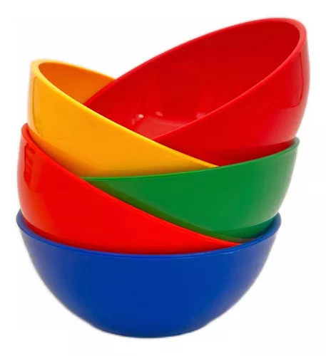 Platos Bowls Cocina De Plastico De 400ml 14cm 100pz Colores