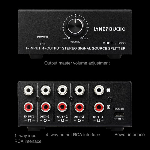 /para Fuente De Audio De Interfaz De Divisor De