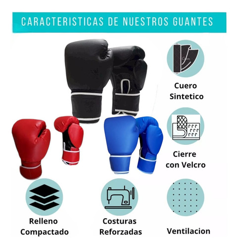 Mega Combo Box: Bolsa 90cm + Guantes + Guantin Más Kitbox Azul