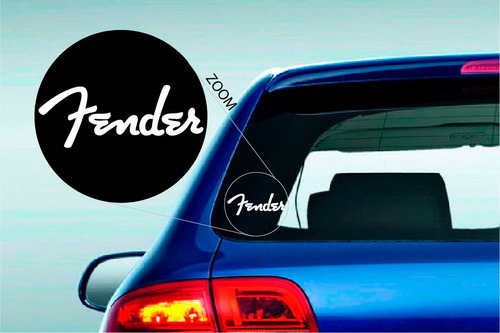 Fender Logo Calco Sticker Vinilo Decorativo Skin