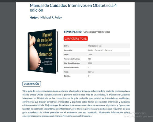 Manual De Cuidados Intensivos En Obstetricia 4ed Foley