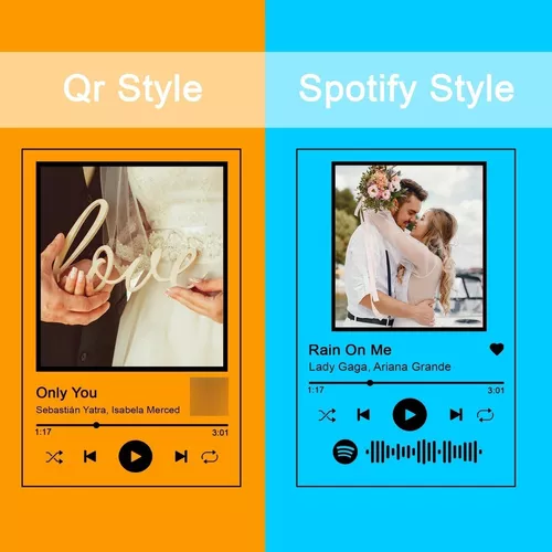  Placa de música de acrílico personalizada de Spotify