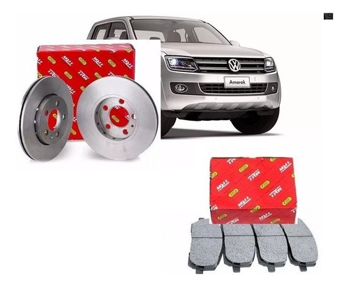 Kit Disco Pastilha Freio Dianteiro Amarok 2014 Original Trw