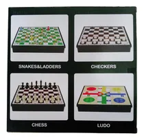 Comprar Juego De Ajedrez Damas Ludo De Mesa Ludico Combo 4 En 1 Mag