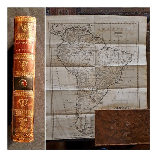 History Of European Indies 1788 Con Mapa Peru Chile Brazil 