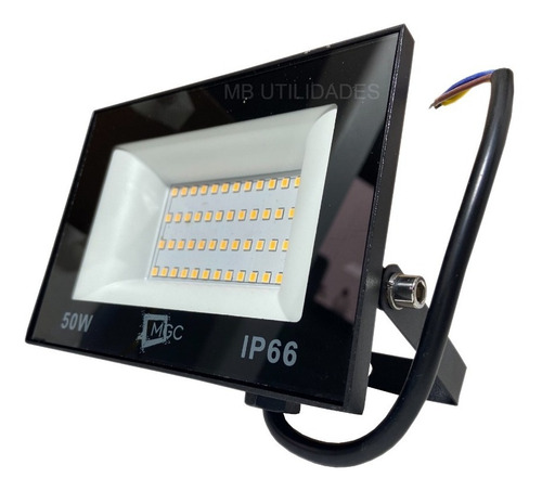 Refletor Led Holofote 50w Bivolt Branco Quente Amarelo Ip66 Cor da carcaça Preto Cor da luz Branco-quente 110V/220V (Bivolt)