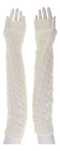 2 Pares De Guantes Sin Dedos De Invierno De Punto Largo,