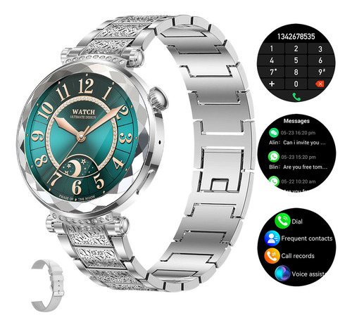 Reloj Inteligente Amoled Mujer Bluetooth Llamada Smartwatch