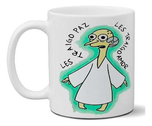 Taza De Cerámica Burns Les Traigo Amor - Les Traigo Paz Art 