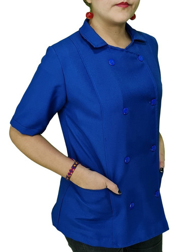 Filipina Chef Mujer Azul Rey En Poliéster Mc