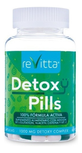 Detoxy Pills, N-acetil Cisteína, Glutatión Y Vitc (120 Caps)