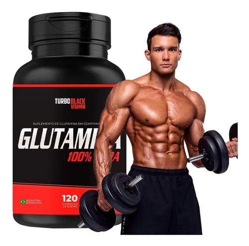 Glutamina 1000mg 120 Comprimidos Turbo Black Vitamin
