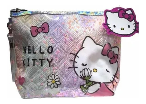 Cosmetiquero Tamaño Grande Hello Kitty Lentejuelas