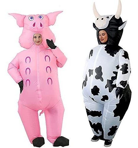 Disfraz Hombre - Disfraz De Cerdo Inflable Disfraz De Vaca D