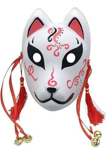 Kitsune Halloween Cosplay Baile Mascaras Cubierta Completa J