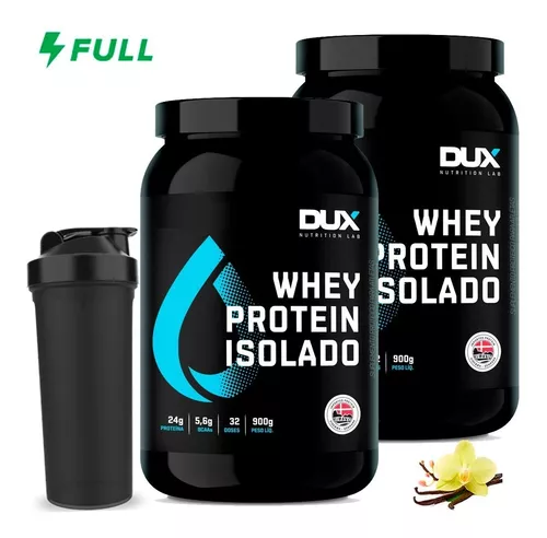 2x Whey Protein Isolado Dux Nutrition (900g) +  Brinde