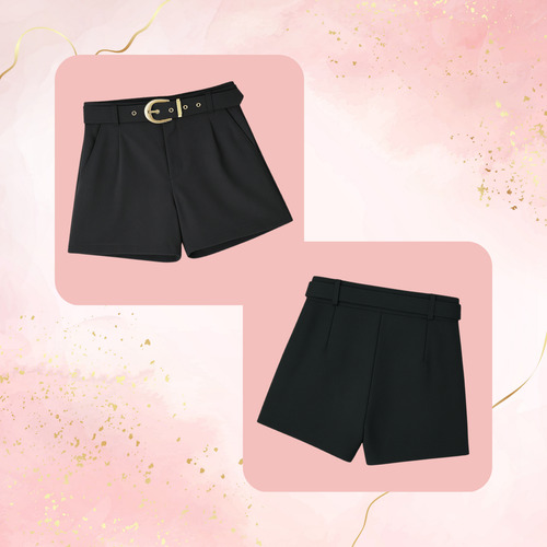 Short Plus Size Alfaiataria Premium Com Cinto Várias Cores