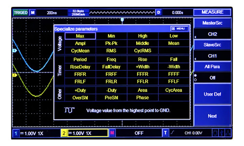 Osciloscopio digital Uni-T UTD2152CL - 150MHz de ancho de banda con 2 canales