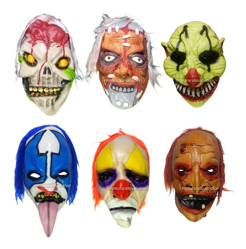 50 Mascaras Halloween Terror Surtidas Calaveras Payasos Etc | Envío gratis