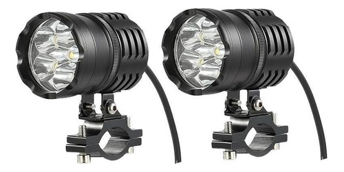 Faro De Moto Auxiliar Luz 6500k Estroboscópico 3 Modos