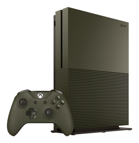 Microsoft Xbox One S 1TB Battlefield 1 Special Edition Bundle color verde militar