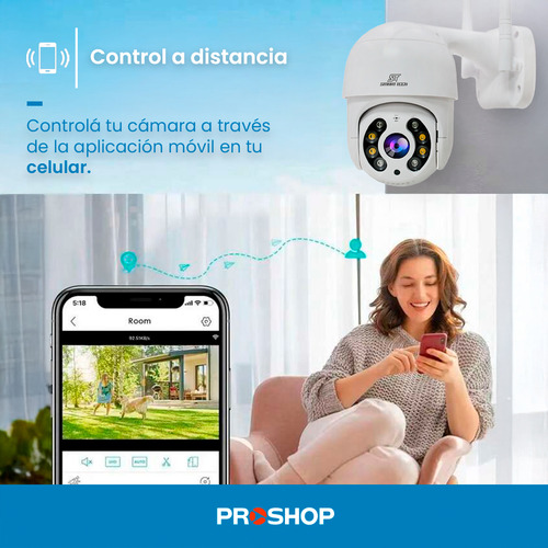 Kit 2 Camaras Seguridad Inalambrica Ip Wifi Motorizadas Hd Blanco