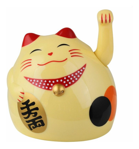 Gato De La Suerte Atrae Fortuna Dinero A Pila Maneki Neko