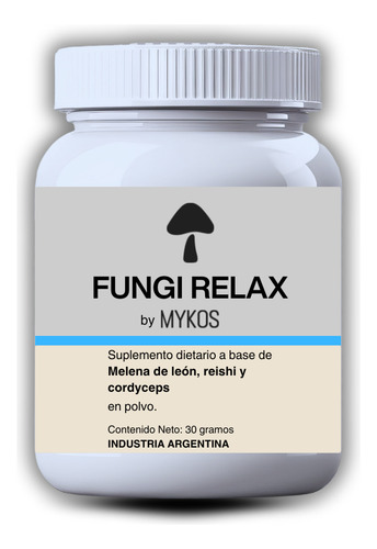 Fungi Relax Blend Hongos Adaptógenos En Polvo 30g Sin Sabor