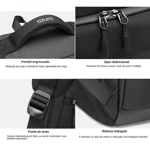 Mochila Para Computador De Viagem Masculina Impermeável