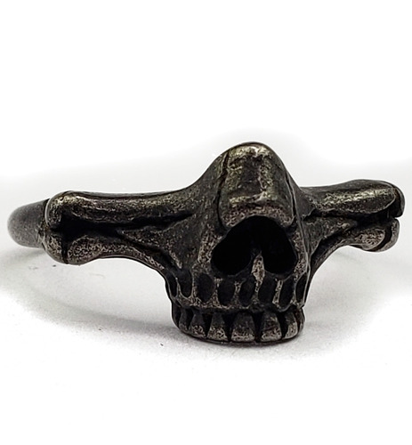 Anillo Calavera Media Mandíbula Acero Inoxidable Unisex