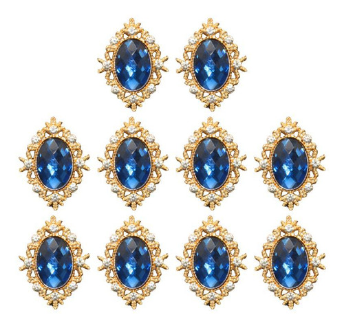 Botones De Cristal Azul Claro 30x25mm Azul Claro 30x25mm