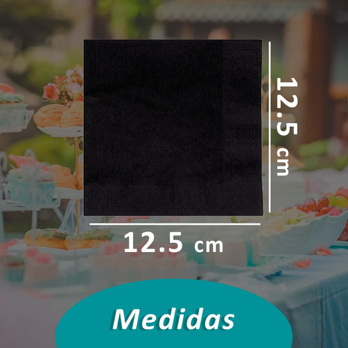 Servilleta Amscan color negro con 1000 unidades