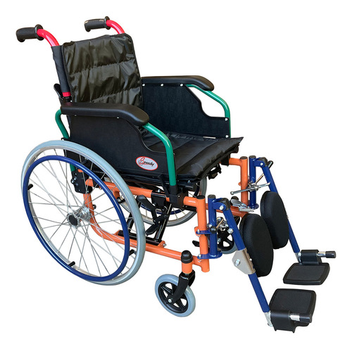 Silla De Ruedas Infantil Con Elevapiernas Desmontable Plegable