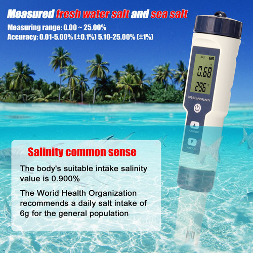 Ph/ec/tds/salinity/thermometer Digital Water Quality Tester