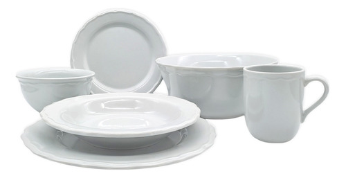 Set Vajilla 31pz Plato Bowl Ensalada Mug Cerámica Juliet Hsk